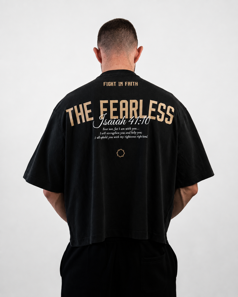 Fearless Tee Isaiah 41:10 back print